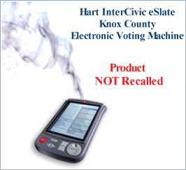 Smoking voting machine NOT recalled